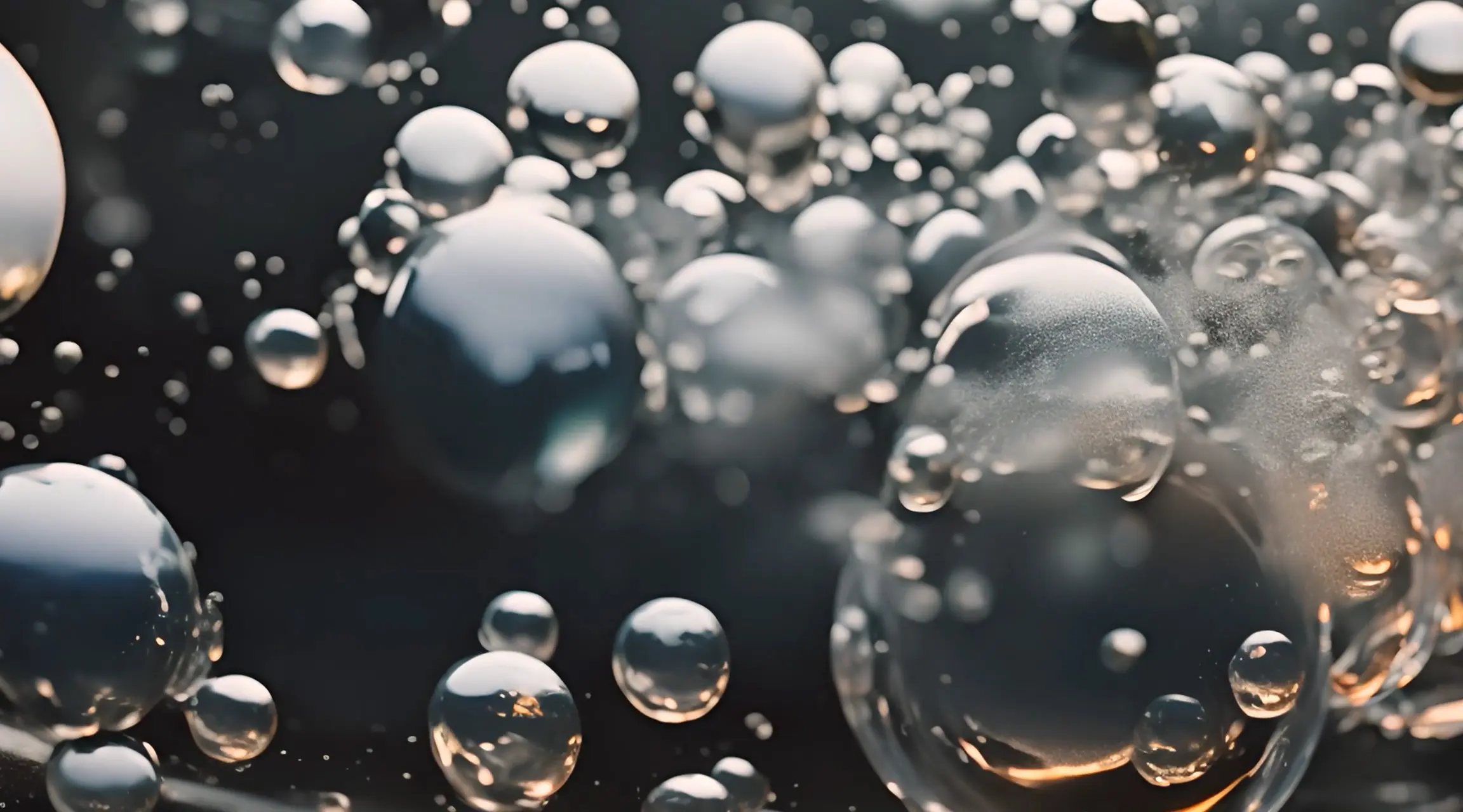Suspended Droplets in Light Calming Stock Video